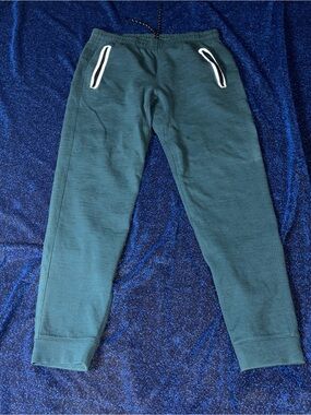 Old Navy Teal Jogger Pants with White-Trim Pockets